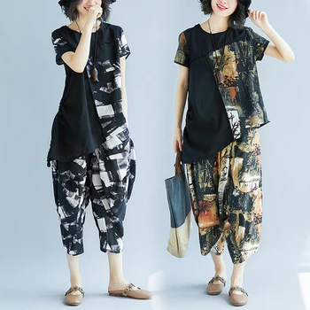 Large Size 2 Piece Set Women Casual Tracksuit Print Ensemble Femme Deux Pieces Women's Summer Suit Conjunto Feminino Woman Suit
Large Size 2 Piece Set Women Casual Tracksuit Print Ensemble Femme Deux Pieces Women's Summer Suit Conjunto Feminino Woman Suit