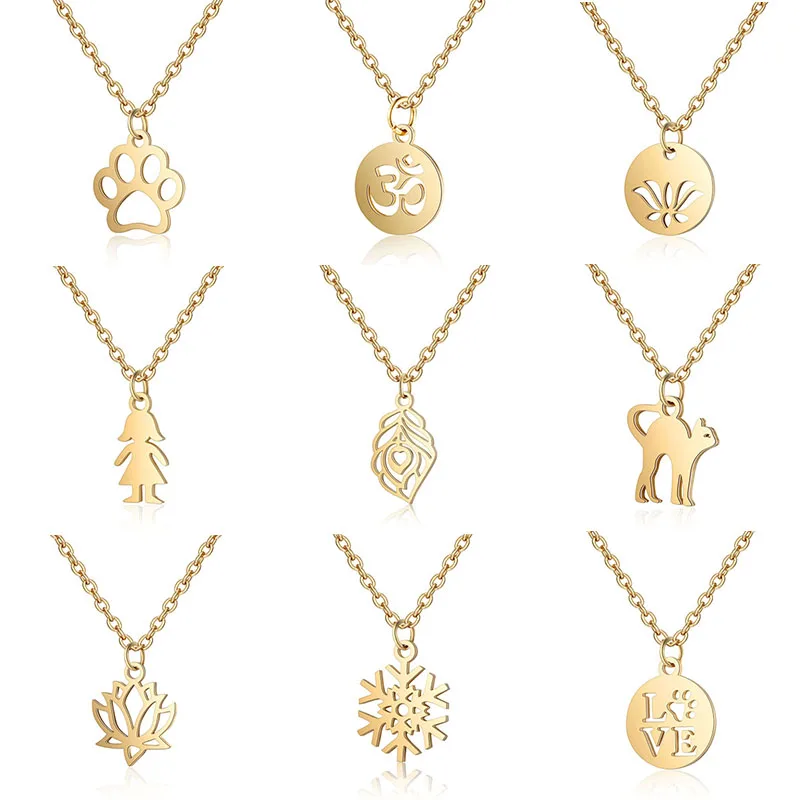 2018 New Necklace Dog Footprints Girl Kitten Snowflake Titanium Steel Cutting Pendant Necklace Fit for Women Jewelry DIY Gift
2018 New Necklace Dog Footprints Girl Kitten Snowflake Titanium Steel Cutting Pendant Necklace Fit for Women Jewelry DIY Gift