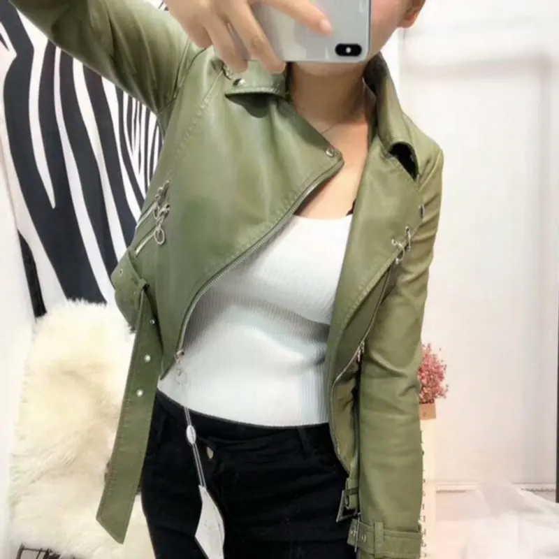 2019 New Arrival Women Soft Faux Leather Jackets Lady Motorcycle PU Biker Coat Black Pink Blue Green Outerwear Casual Streetwear
2019 New Arrival Women Soft Faux Leather Jackets Lady Motorcycle PU Biker Coat Black Pink Blue Green Outerwear Casual Streetwear