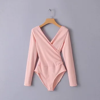 Sexy V neck Bodysuit Women Jumpsuit Shorts Rompers Long sleeve Tshirt Body suit Top One Piece
Sexy V neck Bodysuit Women Jumpsuit Shorts Rompers Long sleeve Tshirt Body suit Top One Piece