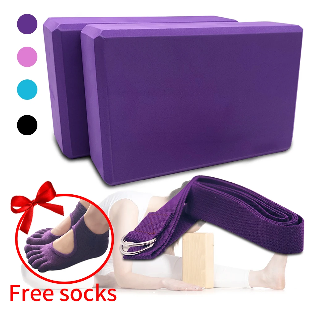 EVA Yoga Block Set Pilates Brick Fitness Body Shaping Belt Workout Gym Equipment Training Block Stretching Belt Gift Socks Q
EVA Yoga Block Set Pilates Brick Fitness Body Shaping Belt Workout Gym Equipment Training Block Stretching Belt Gift Socks Q
