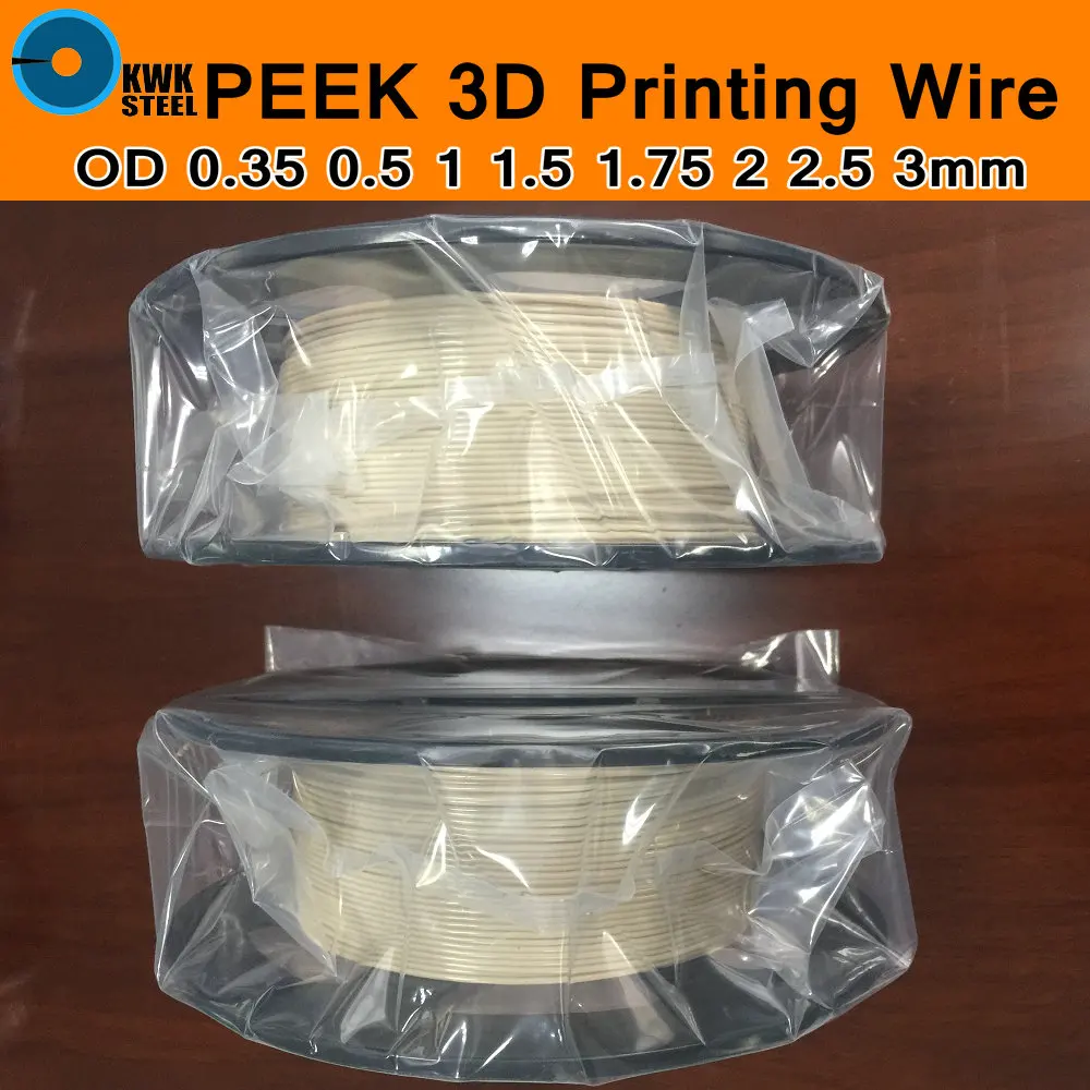 PEEK Printing Material for 3D Printer Grade 450G 100% Pure Polyetheretherketone Thermoplastic Conform Extrusion Wire 1.75mm DIY
PEEK Printing Material for 3D Printer Grade 450G 100% Pure Polyetheretherketone Thermoplastic Conform Extrusion Wire 1.75mm DIY