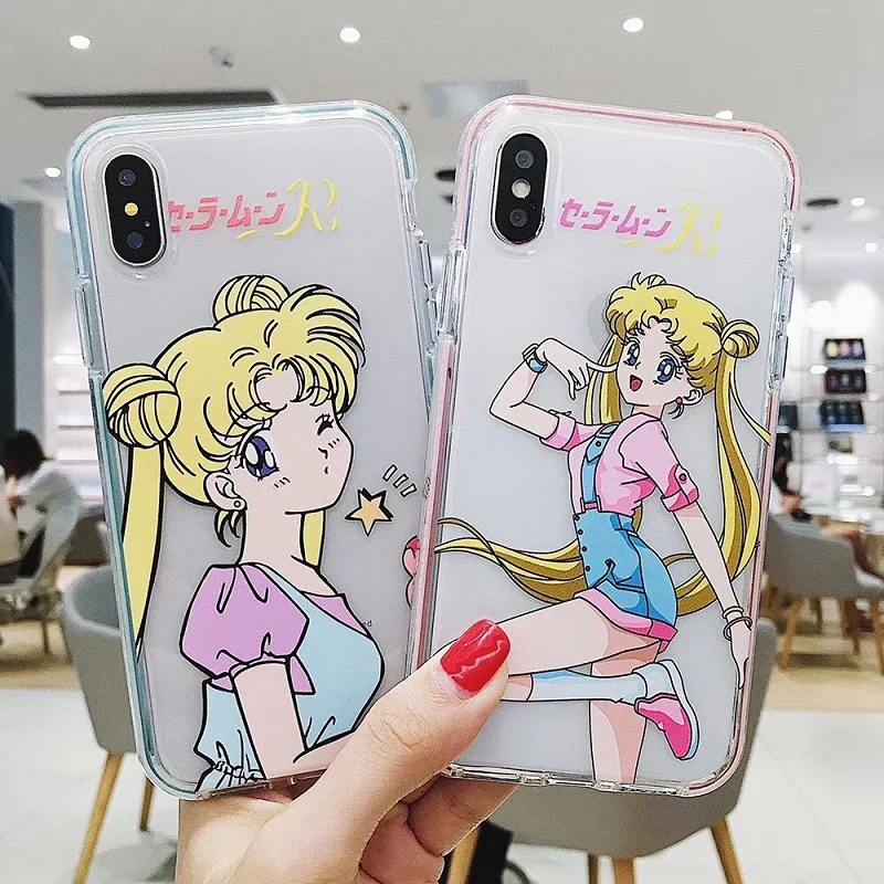Cute Pink Japanese Anime Sailor Moon Transparent Phone Case For iPhone 8 7 6 6S Plus X XS XR XS Max Cartoon TPU Soft Back Cover
Cute Pink Japanese Anime Sailor Moon Transparent Phone Case For iPhone 8 7 6 6S Plus X XS XR XS Max Cartoon TPU Soft Back Cover