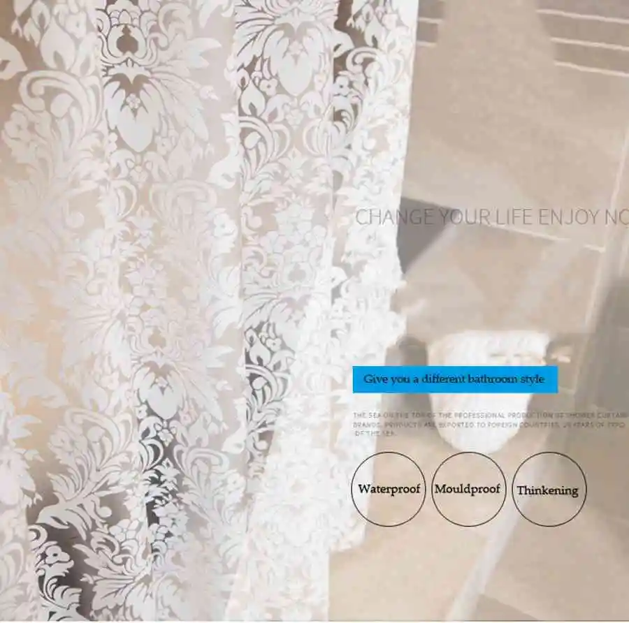 Art Design Damask Floral Shower Curtain 1