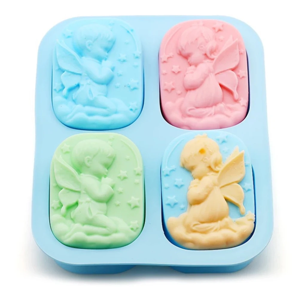 Silicone Molds 4pcs Angel Hand Soap Molds men and women angel shape cake mold clay candle mold Cake Cookie Tools
Silicone Molds 4pcs Angel Hand Soap Molds men and women angel shape cake mold clay candle mold Cake Cookie Tools