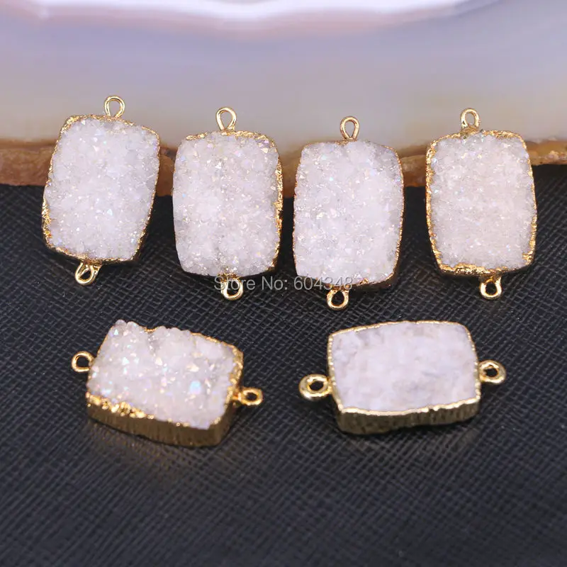 5pcs Gold color Rectangle Natural Titanium AB White Drusy Quartz Gems stone Jewelry
5pcs Gold color Rectangle Natural Titanium AB White Drusy Quartz Gems stone Jewelry