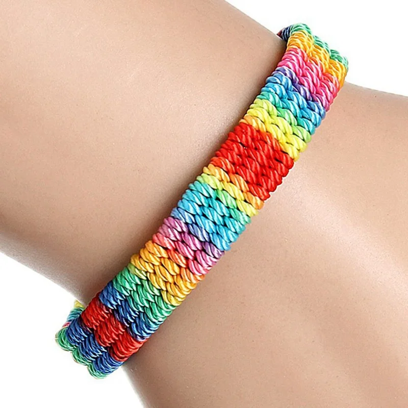 Thick Brazilian Nepal Rainbow LGBT Pride Pride Woven Braided Rope String Strand Friendship Bracelet
Thick Brazilian Nepal Rainbow LGBT Pride Pride Woven Braided Rope String Strand Friendship Bracelet