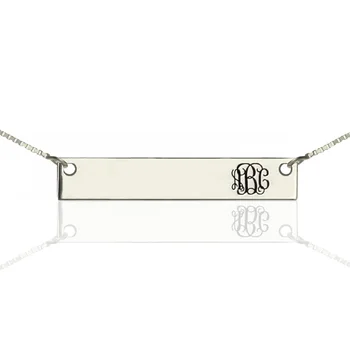 Wholesale Silver Bar Initial Necklace Personalized Monogram Bar Necklace Name Necklace Unique Modern Bridesmaid's Jewelry
Wholesale Silver Bar Initial Necklace Personalized Monogram Bar Necklace Name Necklace Unique Modern Bridesmaid's Jewelry