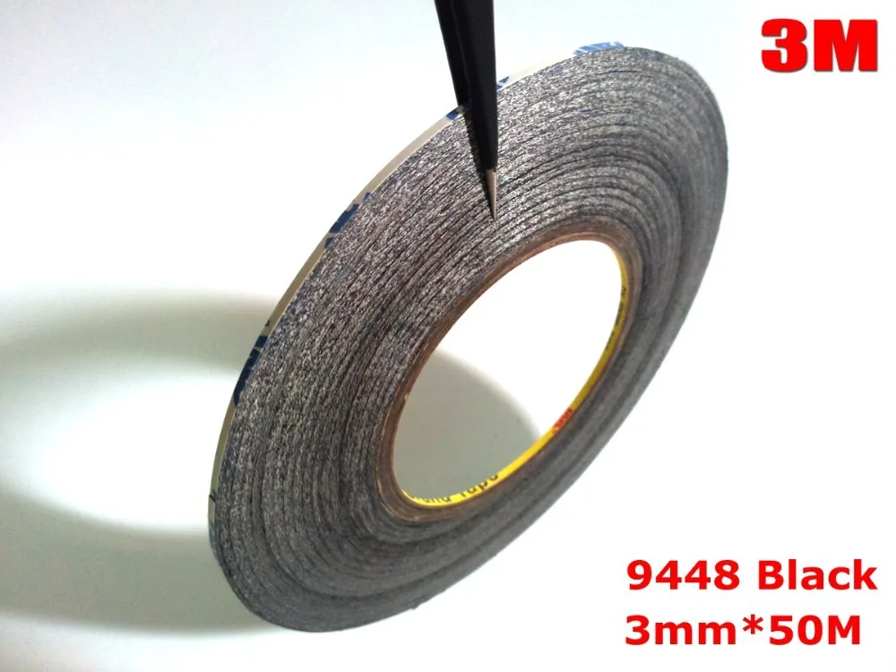 3M Black, 3mm*50 meters Double Sided Tape Adhesive Sticky for Cellphone LCD/ Touch Screen/ Touch Panel Repair 9448
3M Black, 3mm*50 meters Double Sided Tape Adhesive Sticky for Cellphone LCD/ Touch Screen/ Touch Panel Repair 9448