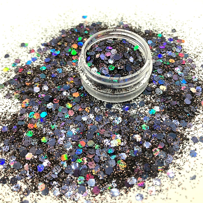 New 100g/Bag Laser Mixed Hexagon Chunky Glitters Powder Flakes Shiny Sticker Nails Art Face Body Hair Party Weddings Decorations 
New 100g/Bag Laser Mixed Hexagon Chunky Glitters Powder Flakes Shiny Sticker Nails Art Face Body Hair Party Weddings Decorations