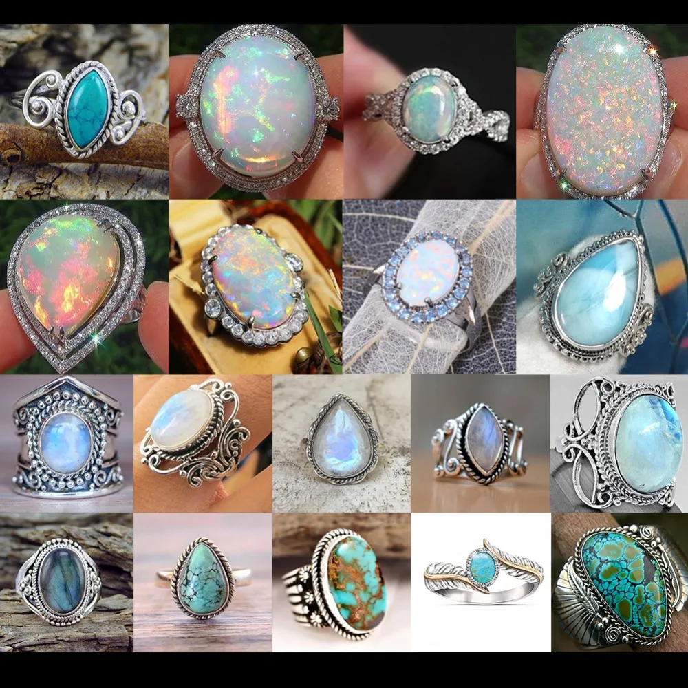 New Vintage Oval Fire Opal Rings For Women Geometric Drop Pattern Flower Gems Rings Silver turkois Party Boho Jewelry #280926
New Vintage Oval Fire Opal Rings For Women Geometric Drop Pattern Flower Gems Rings Silver turkois Party Boho Jewelry #280926