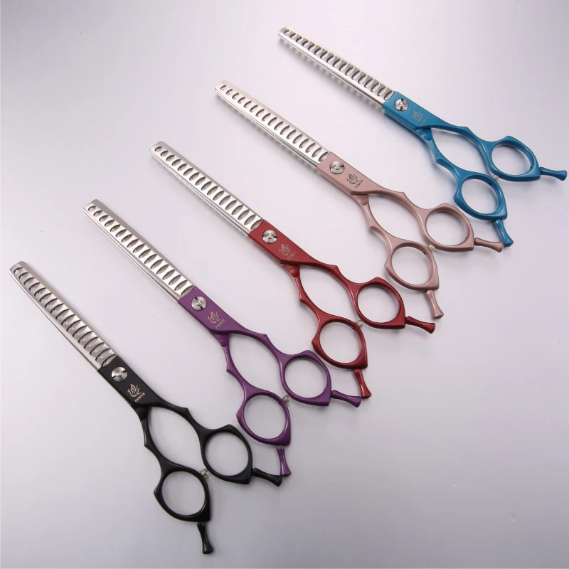 Fenice High Quality Colorful 6.5 inch Stainless Steel Pet 85% Thinning Scissors for Dog Grooming 17 teeth Thinner Chunker
Fenice High Quality Colorful 6.5 inch Stainless Steel Pet 85% Thinning Scissors for Dog Grooming 17 teeth Thinner Chunker
