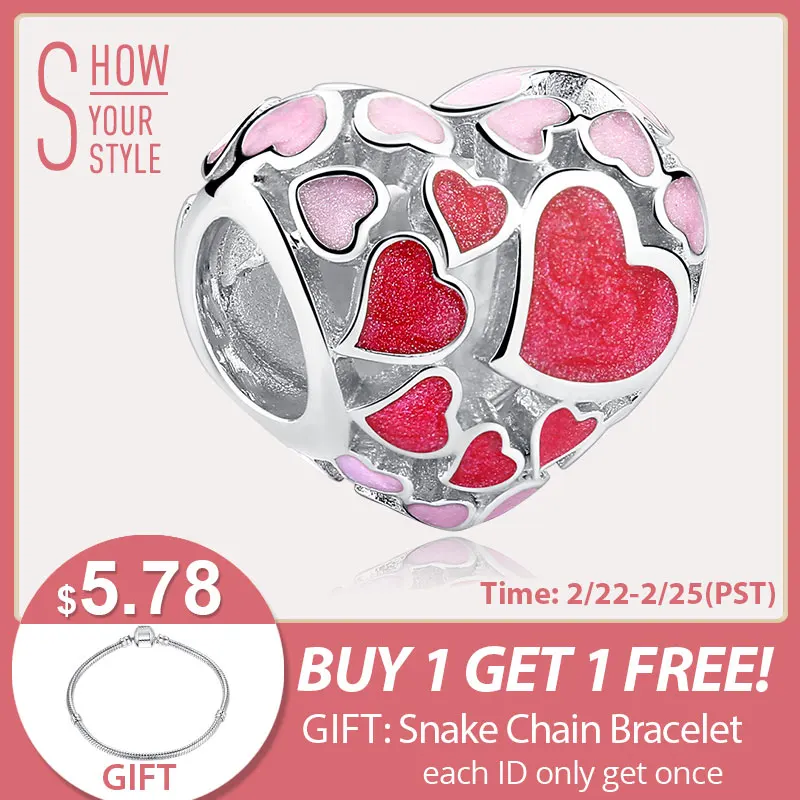 ELESHE Authentic 925 Sterling Silver Enamel Heart Bead Charms fit Bracelets with Forever Love Beads for Jewelry Making 2019 New
ELESHE Authentic 925 Sterling Silver Enamel Heart Bead Charms fit Bracelets with Forever Love Beads for Jewelry Making 2019 New