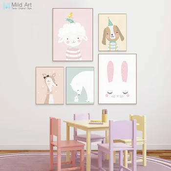 Cute Kawaii Cartoon Animal Deer Bear Rabbit Posters Nordic Wall Art Print Picture Canvas Painting Girl Baby Kids Room Home Decor
Cute Kawaii Cartoon Animal Deer Bear Rabbit Posters Nordic Wall Art Print Picture Canvas Painting Girl Baby Kids Room Home Decor