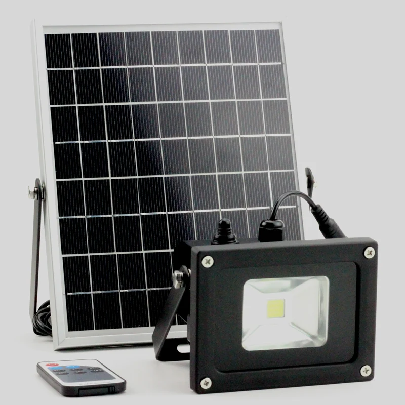 10W LED Floodlight Solar Power Security Light Outdoor Garden Bright Flood Lights