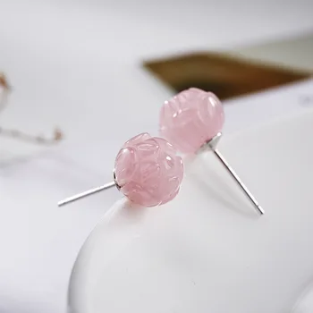 Fine Jewelry 925 Sterling Silver Natural Rose Quartz Stone Classic Stud Earrings For Women Ladies Bijoux En Argent 925
Fine Jewelry 925 Sterling Silver Natural Rose Quartz Stone Classic Stud Earrings For Women Ladies Bijoux En Argent 925