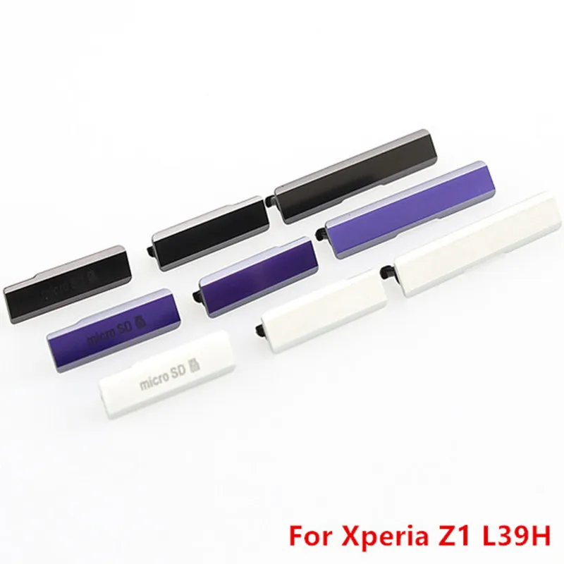 

Micro SD Card + SIM Card + USB Charging Slot Port Dust Plug Block Cover For For Sony Xperia Z1 L39h Free shipping