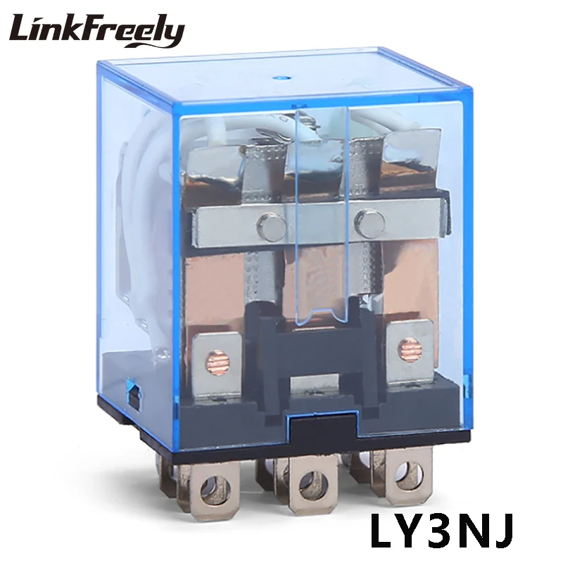 LY3NJ Мини реле электромагнитной катушки 10 А 11 широких контактов 3NO + 3NC12V 24 В