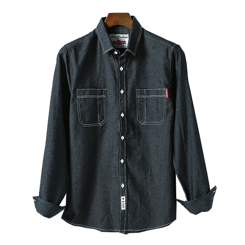 2019 new Men shirt Long Sleeve Denim Shirt Mens Casual Dress Male Jean Shirts High Quality lager size loose shirt
2019 new Men shirt Long Sleeve Denim Shirt Mens Casual Dress Male Jean Shirts High Quality lager size loose shirt