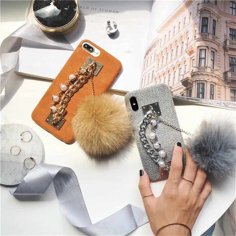 Dower Me Luxury Fashion Diamond Hand Chain Real Fox Hair Fur Ball Pendant Furry Case Cover For Iphone XS Max XR X 8 7 6 6S Plus
Dower Me Luxury Fashion Diamond Hand Chain Real Fox Hair Fur Ball Pendant Furry Case Cover For Iphone XS Max XR X 8 7 6 6S Plus