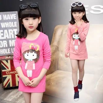 Autumn Girls Bottoming Shirt Long Sleeved Autumn's Baby Children's T-shirt Kids Clothing 3 Colour Cotton Cartoon Printing
Autumn Girls Bottoming Shirt Long Sleeved Autumn's Baby Children's T-shirt Kids Clothing 3 Colour Cotton Cartoon Printing