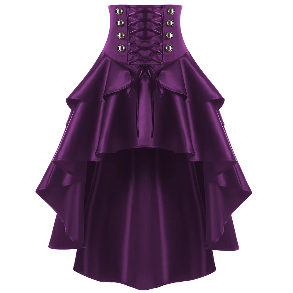 Joineles women Lace Up Waist Ruffles Skirts Gothic Style Button Punk Corset Party Skirts Swing Irregular High Low Feminino Skirt
Joineles women Lace Up Waist Ruffles Skirts Gothic Style Button Punk Corset Party Skirts Swing Irregular High Low Feminino Skirt