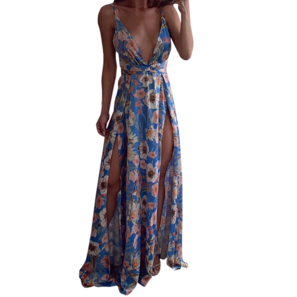 Beach Maxi Long Dress Vintage Polka Pattern High Split Casual Sexy Sundress Party Women Summer
Beach Maxi Long Dress Vintage Polka Pattern High Split Casual Sexy Sundress Party Women Summer