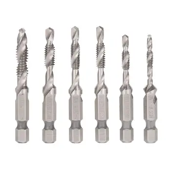THGS 6pcs HSS Drill Tap Countersink Combination Deburr Bits Set With 1/4inch Hex Shank
THGS 6pcs HSS Drill Tap Countersink Combination Deburr Bits Set With 1/4inch Hex Shank