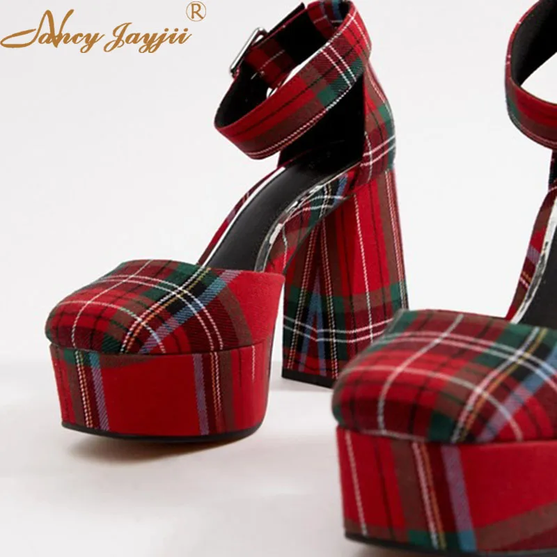 Woman Pumps Ladies Adult Shoes Super High Square heels Platform Round toe Buckle Spring/Autumn Party Classic Sexy 2019
Woman Pumps Ladies Adult Shoes Super High Square heels Platform Round toe Buckle Spring/Autumn Party Classic Sexy 2019