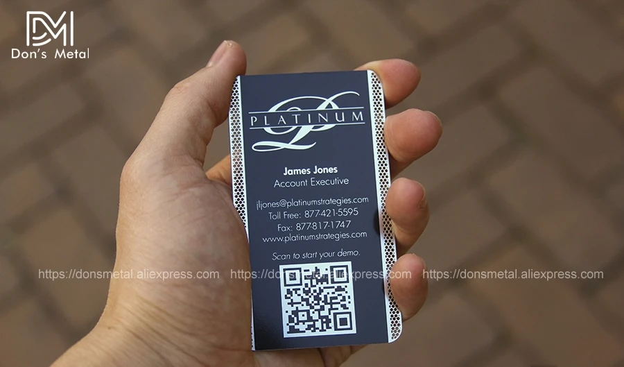 Personalized stainless steel business card high-grade metal membership card hollow metal business card customized 