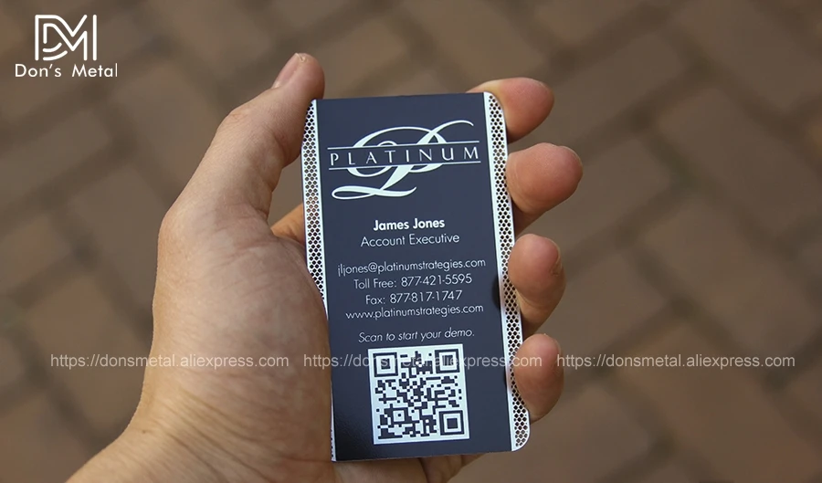 Personalized stainless steel business card high-grade metal membership card hollow metal business card customized