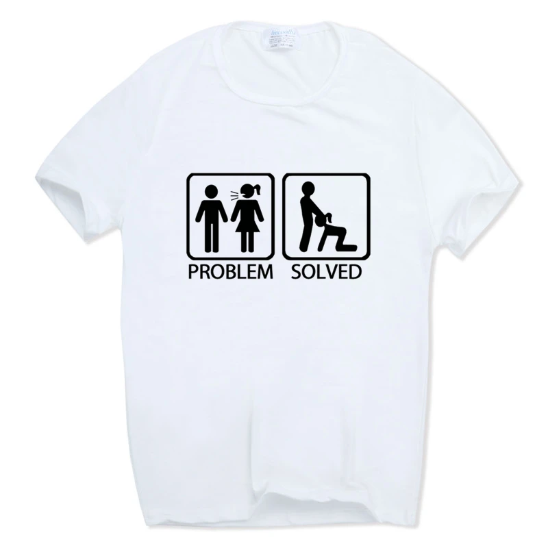 Hecoolba 2017 Men Print Problem Solved T-shirt O-Neck Short sleeve Summer Cascul Funny Adult Humor Homme T Shirt Cheap HCP829
Hecoolba 2017 Men Print Problem Solved T-shirt O-Neck Short sleeve Summer Cascul Funny Adult Humor Homme T Shirt Cheap HCP829