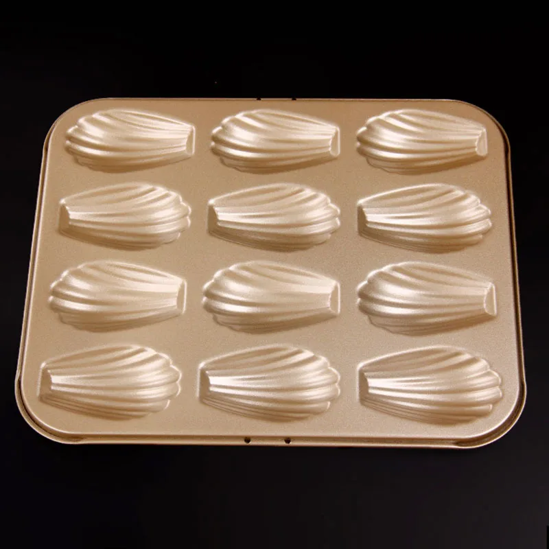 12 even square shells Bakeware Tool Golden 12 Even Madeleine Cake Mold Shell Cake Mold
12 even square shells Bakeware Tool Golden 12 Even Madeleine Cake Mold Shell Cake Mold