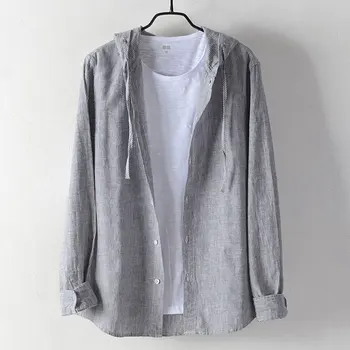 Spring And Autumn Men Fashion Brand Vintage Chinese Style Striped Cotton Linen Hooded Shirt Male Casual Long Sleeve Shirt Cloth
Spring And Autumn Men Fashion Brand Vintage Chinese Style Striped Cotton Linen Hooded Shirt Male Casual Long Sleeve Shirt Cloth