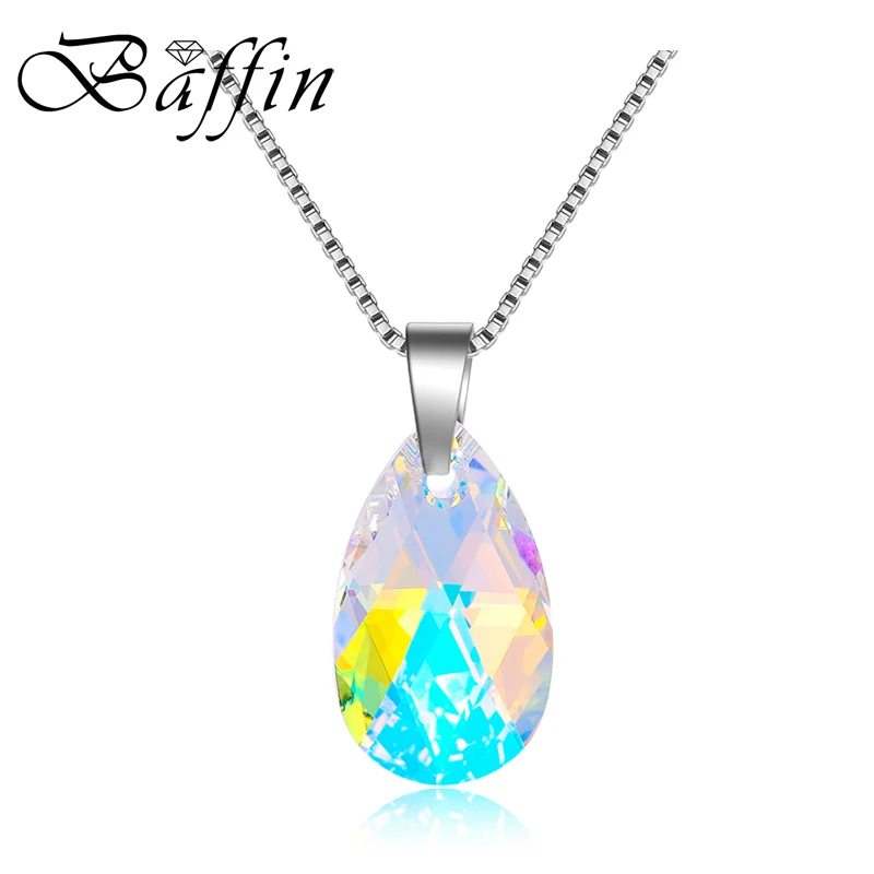 

Baffin WaterDrop Shaped Pendant Necklace Made With SWAROVSKI Elements Maxi Crystal Collier For Women Mother's Day Gift Joyas