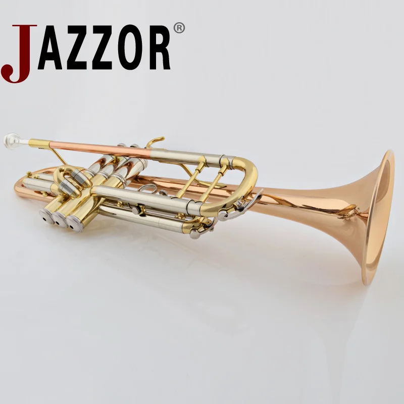 JAZZOR JBTR-430 professional B flat trumpet phosphorus-copper trumpet mouthpiece hard case wind instruments
JAZZOR JBTR-430 professional B flat trumpet phosphorus-copper trumpet mouthpiece hard case wind instruments