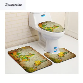 Free Shipping 3pcs Color World Map U Type Mat Bathroom Bath Mat Set Non Slip 50x80cm&45x75cm Tapis Salle De Bain Tapete Banheiro
Free Shipping 3pcs Color World Map U Type Mat Bathroom Bath Mat Set Non Slip 50x80cm&45x75cm Tapis Salle De Bain Tapete Banheiro
