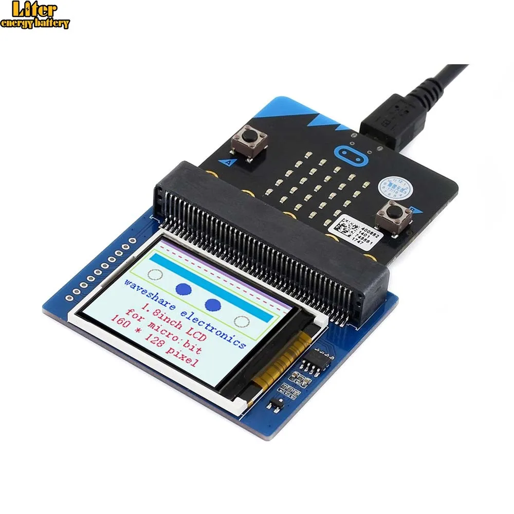 1.8inch colorful display module for micro:bit,160x128 pixels,ST7735S driver,Display color: RGB,65K color SPI interface
1.8inch colorful display module for micro:bit,160x128 pixels,ST7735S driver,Display color: RGB,65K color SPI interface