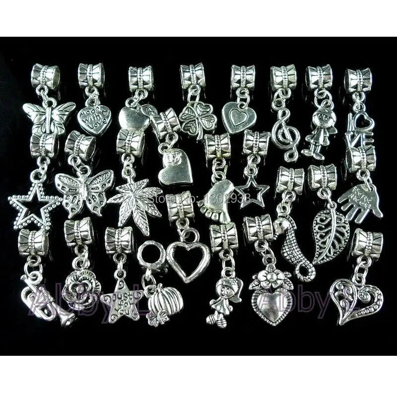 100 pcs /Lot 25style Mix butterfly heart Four-leaf clover Dark Silver Dangle Charms Jewelry Findings Fit European Bracelet zyy03
100 pcs /Lot 25style Mix butterfly heart Four-leaf clover Dark Silver Dangle Charms Jewelry Findings Fit European Bracelet zyy03