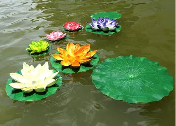 60 cm in diameter Artificial Simulation Green Lotus Leaf Water Decorative Aquarium Pond Scenery Floating Pool Decorations