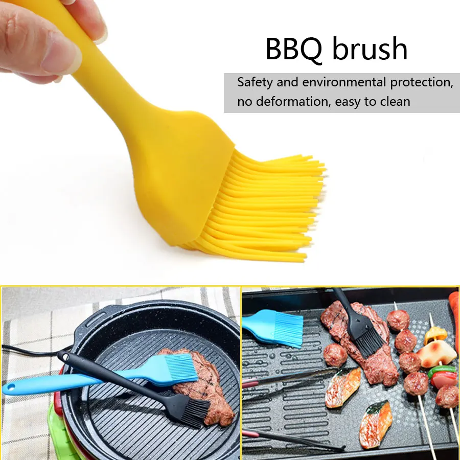 High Temperature 27cm Silicone Oil Brush Baking Cake Cream Brush BBQ Barbecue Tools Kitchen Accessories Gadgets 9Colors
High Temperature 27cm Silicone Oil Brush Baking Cake Cream Brush BBQ Barbecue Tools Kitchen Accessories Gadgets 9Colors