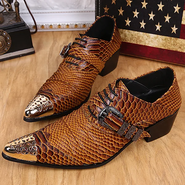 Men's Dress Shoes Luxury Leather Oxford Shoes Iron Snake Skin Pointed Buckle Belt Flat Wedding Dress Shoes
Men's Dress Shoes Luxury Leather Oxford Shoes Iron Snake Skin Pointed Buckle Belt Flat Wedding Dress Shoes
