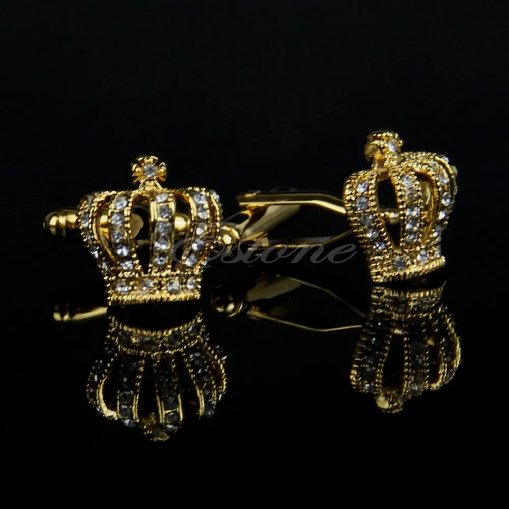 Stainless Steel Vintage Men's Wedding Gift Golden Crown Cufflinks Cuff Links F05
Stainless Steel Vintage Men's Wedding Gift Golden Crown Cufflinks Cuff Links F05