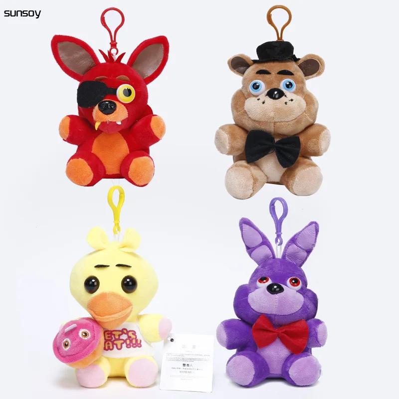 4Pcs/Set 15CM FNaF Plush Five Nights At freddys Bear Fox Rabbit Stuffed Cartoon Animals Figures Super Soft Toy Dolls With Hooks
4Pcs/Set 15CM FNaF Plush Five Nights At freddys Bear Fox Rabbit Stuffed Cartoon Animals Figures Super Soft Toy Dolls With Hooks