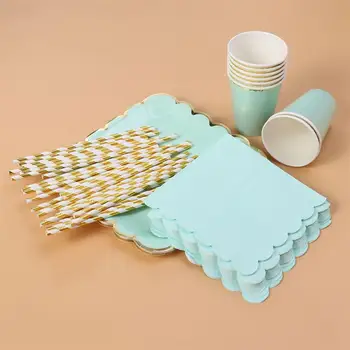 Nontoxic Gilding Stylish Safe Tableware Set Straws Plates Party Supplies for Wedding Birthday Christmas Carnival
Nontoxic Gilding Stylish Safe Tableware Set Straws Plates Party Supplies for Wedding Birthday Christmas Carnival
