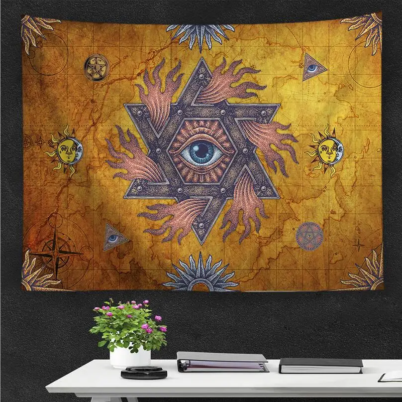 Sun GOD Geometric symmetry graphics tapestry popular livingroom wall hanging decorative tapestry fabric Beach towel wall cloth
Sun GOD Geometric symmetry graphics tapestry popular livingroom wall hanging decorative tapestry fabric Beach towel wall cloth