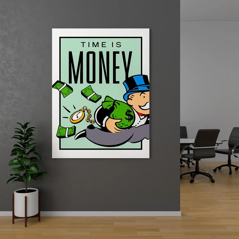 Hand made modern art on canvas Pop art oil painting time is money good for gift to friend
Hand made modern art on canvas Pop art oil painting time is money good for gift to friend