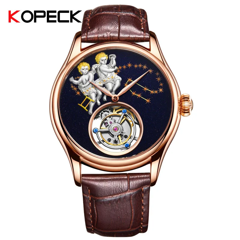 2019 Constellation Gemini Mechanical Watch Men's Leather Sapphire Crystal Original Tourbillon Watch Top Brand Fashion Watches
2019 Constellation Gemini Mechanical Watch Men's Leather Sapphire Crystal Original Tourbillon Watch Top Brand Fashion Watches