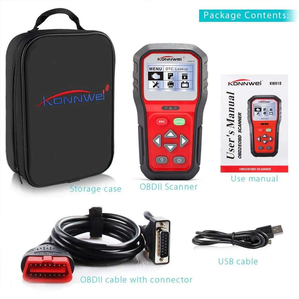 Автомобильный диагностический сканер KONNWEI KW818 OBD ODB2 obd2 с поддержкой нескольких