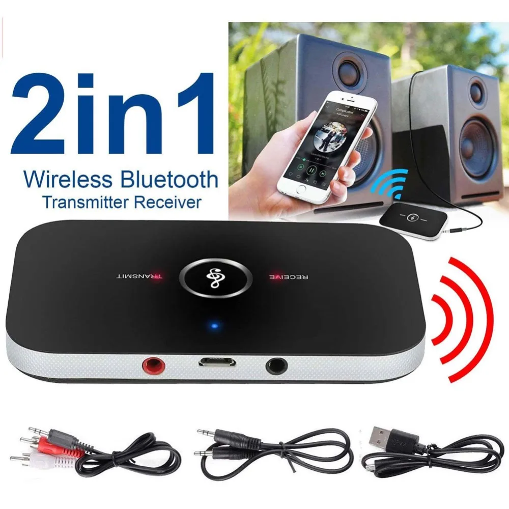 

Buyincoins Bluetooth V4 Transmitter Receiver Wireless A2DP Audio 3.5mm Aux Adapter Hub A6 #275705